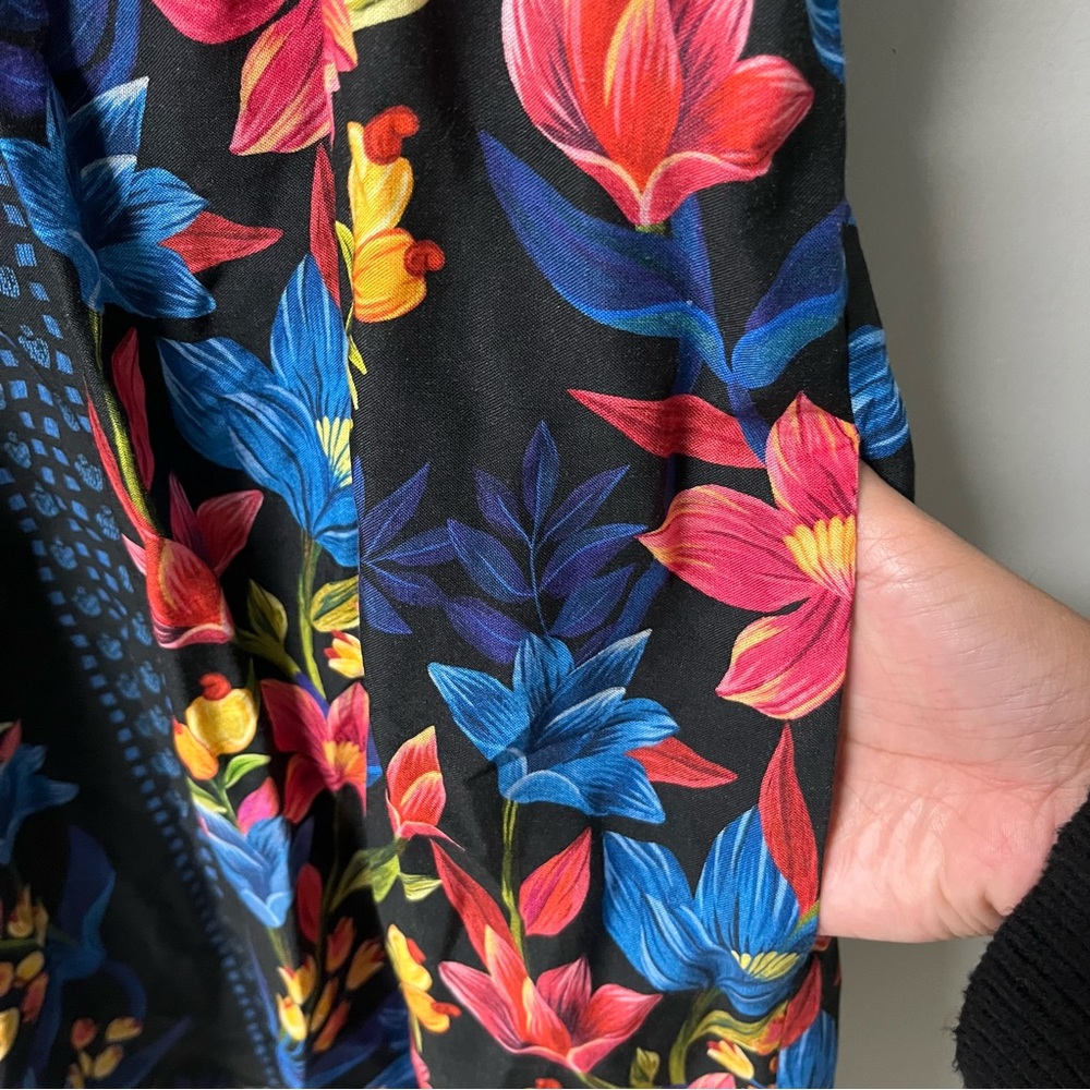 Farm Rio Floral Swim Coverup Mini Dress M - Picture 6 of 6